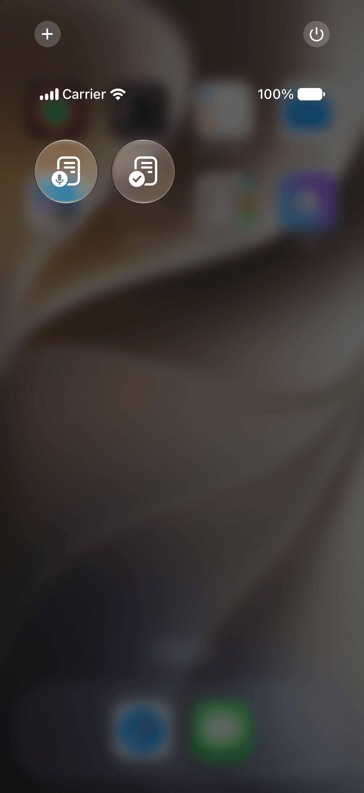Kvibi control in iPhone Control Center